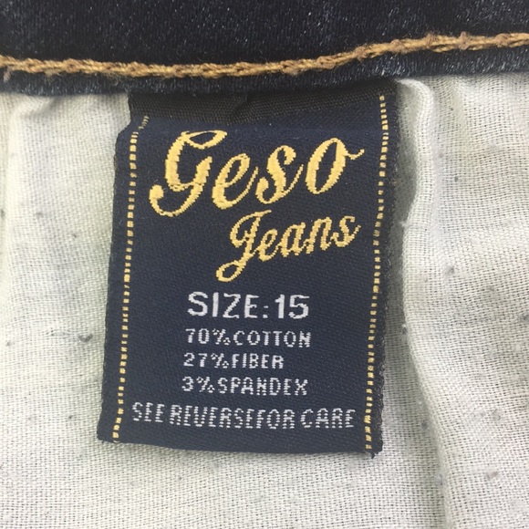Geso Blue Jeans Size 15 Acid Washed Stretchy *B1 - Picture 6 of 9